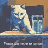 Cat Motif with Message of Peace