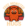 Free Monster Hugs Retro Kawaii