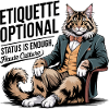 Etiquette Optional Fancy Cat