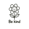 Cheerful flower with message