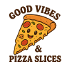 Happy pizza slice illustration