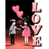 Romantic Night Love Illustration