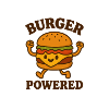 Burger Power Cartoon Design