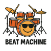 Funny drums with Smile Face