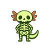 Axolotl Skeleton Costume Halloween
