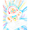 Funkster Lebkuchen DJ Illustration
