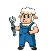 Mechatronics engineer car mechanic technician sheep