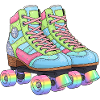Roller Skates Retro Rainbow 80s 90s