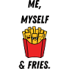 French fries with sunglasses and joy