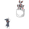 Playful Boston Terrier Pocket Cartoon Design
