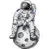 Astronaut Relaxing on Moon