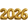 Golden 2026 Year Balloons