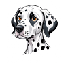 Dalmatian dog illustration on clothing