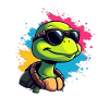 Casual turtle with sunglasses
