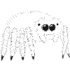 Kuschelige Spinnenillustration für Neugierige