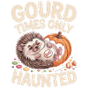 Cute hedgehog with pumpkin Halloween design
