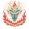 Fiery Dragon with Heart