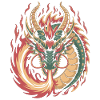 Dragon ardent aux lignes élégantes