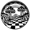 Psychedelic Mushroom Landscape Design