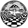 Trippy Psychedelic Mushroom Scene