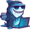 Cyber Shark Hacker Design