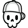Playful Skull with Cap Illustration