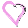 Heart in pastel pink
