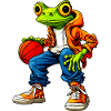 Frösche Basketball / Basketballerin Frosch