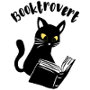 Booktrovert chat avec livre