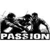 Intense Rugby in Black and White