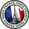 French Flag and Eiffel Tower Illustration