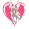 Donkey in Heart Design
