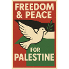 Fredsdue Palæstina plakat