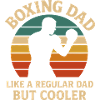 Boxing Dad Retro Sunset Design
