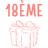 18-jähriges Jubiläumsdesign mit schlankem Geschenk
