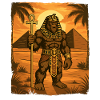 Pharaon Bigfoot Cryptide Égyptien Sasquatch Yéti