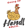 Playful chicken with humor