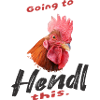 Funny chicken motif saying chicken