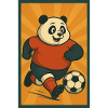 Dynamischer Fußballpanda