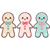 Kawaii Gingerbread Cookies Pattern
