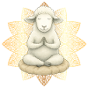 Mouton méditant – Yoga & Mandala Motif