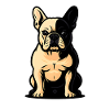 French Bulldog Illustration, Love Dogs 
