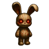 Poupée Lapin Étrange, Style Halloween