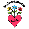My heart blooms inside