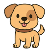 Chien illustré mignon