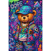 Bear in retro urban mode