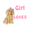 Golden Doodle Love Girl Design