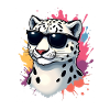 Casual cheetah with sunglasses