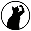 Gym Cat - Katzen-Silhouette