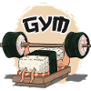 Sushi Humor im Fitnessstudio